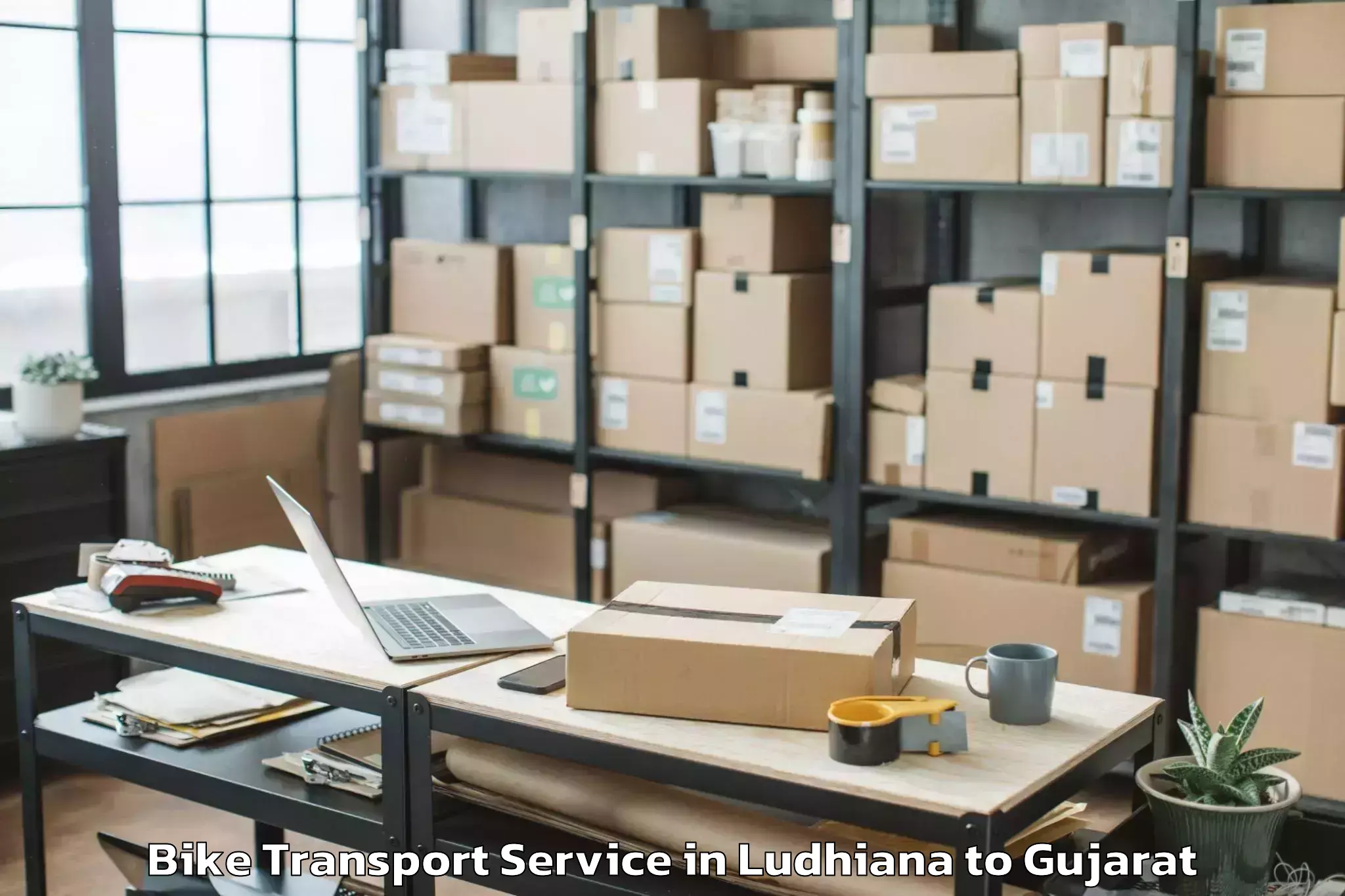 Efficient Ludhiana to Dahej Bike Transport